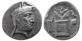 KINGS of PERSIS. Autophradates II. Silver Tetradrachm. Very rare.
