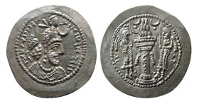 SASANIAN KINGS. Yazdgird I. 399-420 AD. AR Drachm.