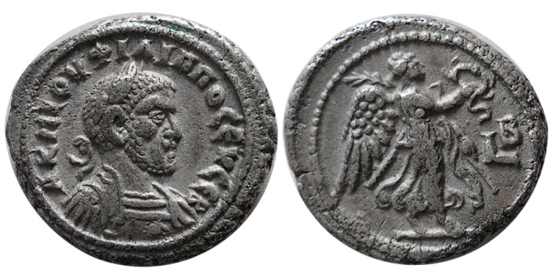 EGYPT, Alexandria. Philip I. 244-249 AD. Billon Tetradrachm (13.66 gm; 23 mm). L...