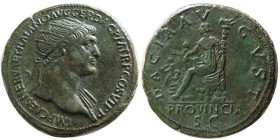 ROMAN EMPIRE; Trajan, 98-117 AD. Æ Dupondius.