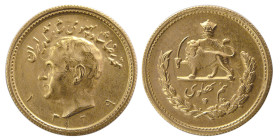 IRAN, Pahlavi Dynasty. Gold Half-Pahlavi, 1329. High relief type.