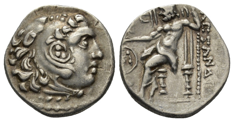 Kingdom of Macedon, Alexander III 'the Great' AR Drachm. (4 Gr. 18mm.)
Head of H...