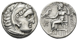 MACEDONIAN KINGDOM. Alexander III the Great (336-323 BC). AR drachm (4.2 Gr. 18mm.)
Posthumous issue of 'Colophon', 310-301 BC. 
Head of Heracles righ...