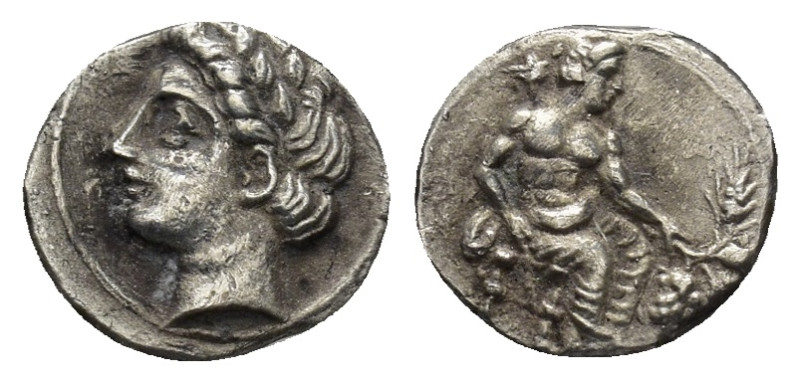 CILICIA. Mallos. Circa 385-375 BC. Obol (0.74 Gr. 9mm.) 
Laureate head of Apollo...