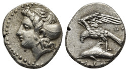 PAPHLAGONIA. Sinope. Siglos or Drachm (Circa 330-300 BC). (6.1 Gr. 19mm.)
Head of nymph left, with hair in sakkos. 
Rev. Sea-eagle standing left, with...