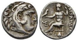 Kingdom of Macedon. Alexander III 'the Great' AR Drachm. (16mm, 4.17 g) Kingdom of Macedon. Alexander III 'the Great' AR Drachm. Kolophon, circa 310-3...