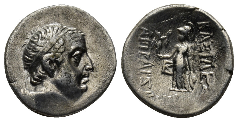 KINGDOM of CAPPADOCIA. Ariobarzanes I Philoromaios, 96-63 BC. AR Drachm . (4 Gr....