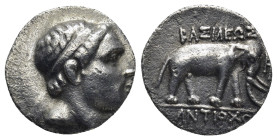 SELEUKID KINGS of SYRIA. Antiochos III ‘the Great’. 222-187 BC. AR Drachm (3.80 Gr. 17mm.).
 Apamea on the Orontes mint. Struck circa 223-211 BC. 
Dia...