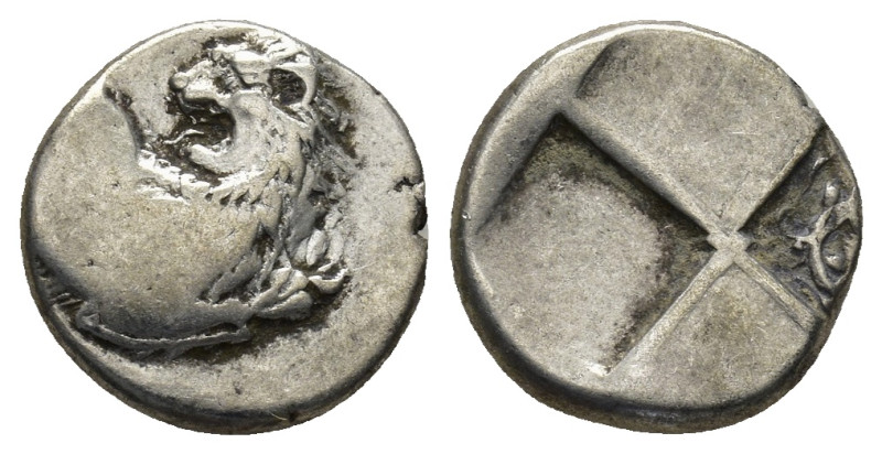 THRACE, Chersonesos. Circa 386-338 BC. AR Hemidrachm (13mm, 2.42 g). Forepart of...