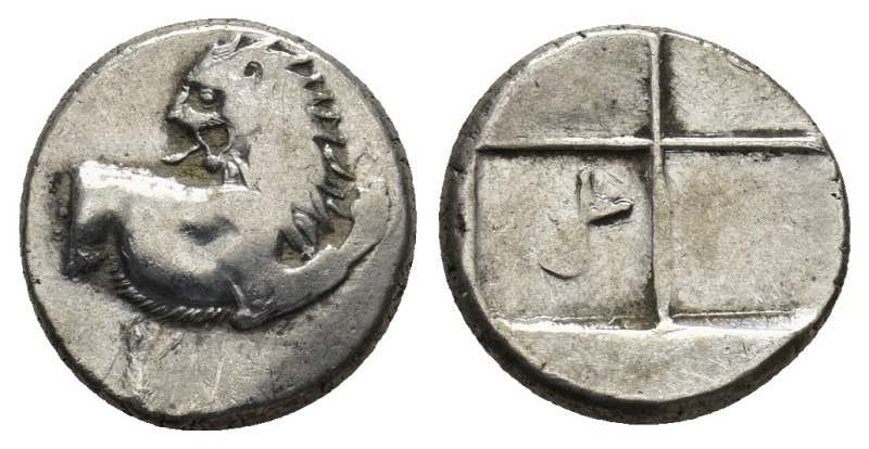 THRACE. Chersonesos. Circa 386-338 BC. Hemidrachm (13mm, 2.4 g). Forepart of a l...