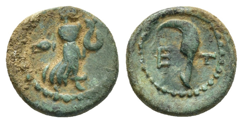 PISIDIA. Etenna. Ae (11mm, 1.46 g) (1st century BC). Nymph advancing right, head...