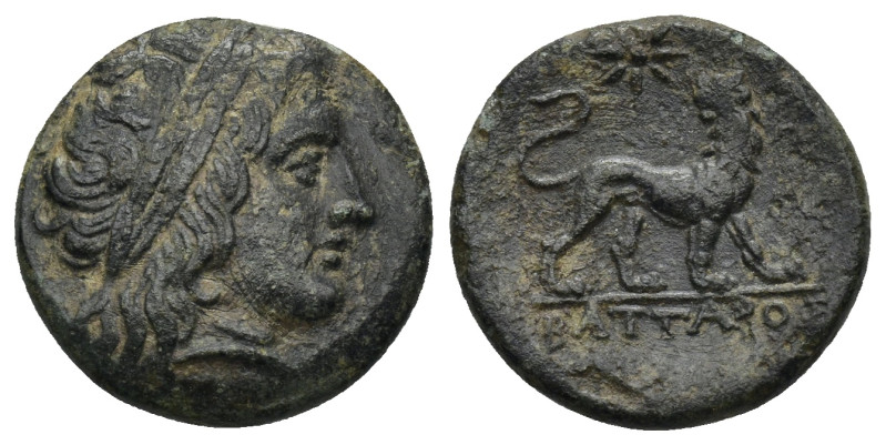 IONIA, Miletos. 250-190 BC. AE (3.7 Gr. 17mm). 
Laureate head of Apollo 
Rev. Li...