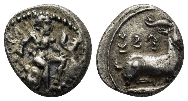 CYPRUS. Salamis. Evagoras I (411-374/3 BC). AR third-stater or tetrobol (19mm, 3...