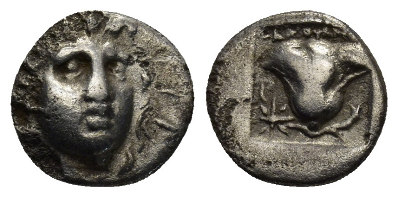 ISLANDS off CARIA, Rhodos. Rhodes. Circa 125-88 BC. AR Hemidrachm (11mm, 1.15 g)...