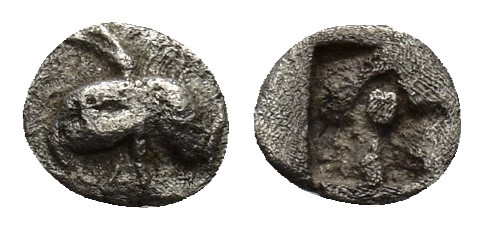 Ionia, Uncertain. AR Obol, 1.04 g 9.12 mm. Late 6th-early 5th century BC. (0.20 ...