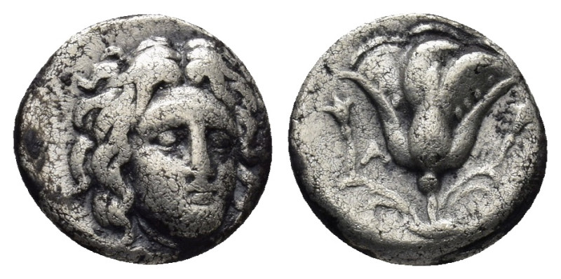 Islands off Caria. Rhodos circa 205-190 BC. Plinthophoric Hemidrachm AR (1.59 Gr...