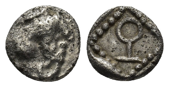 Cilicia. Tarsos circa 500-400 BC. Hemiobol AR Forepart of griffin (or winged goa...