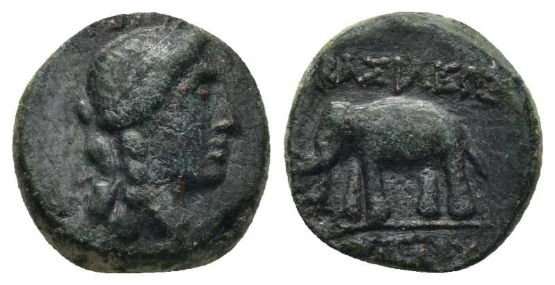 SELEUKID KINDOM Antiochos III ‘the Great’ (222-187 BC). AE. (2.9 Gr. 14mm.) 
Lau...