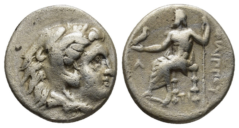 Kingdom of Macedon, Alexander III 'the Great' AR Drachm. (4Gr. 18mm.)
Head of He...