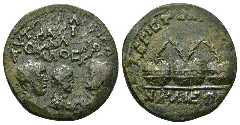 Bithynia Nicaea, Valerian I, with Gallienus and Valerian II Caesar AE . AD 256-2...