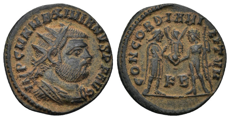 Maximian AD 295-299. Cyzicus, (3 Gr. 20mm.)
Radiate and cuirassed bust to right ...