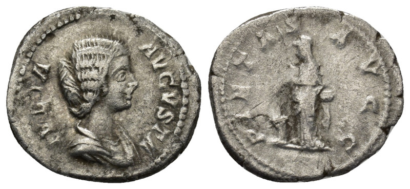 Julia Domna, Augusta, 193-217. Denarius (3 Gr. 19mm.) Rome 
 Draped bust of Juli...