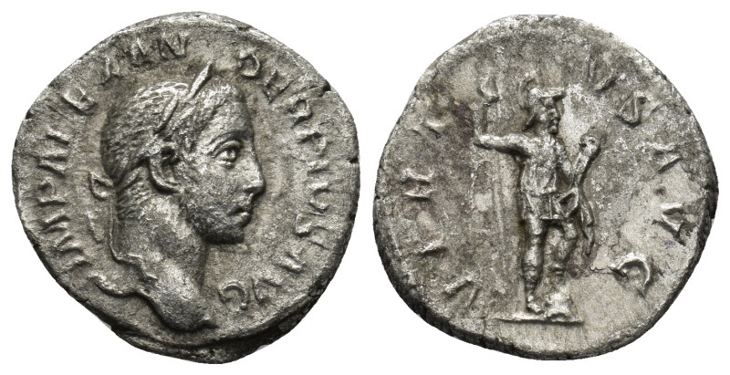 SEVERUS ALEXANDER (222-235). Denarius. Rome. (3.7 Gr. 17mm.)
Laureate head right...