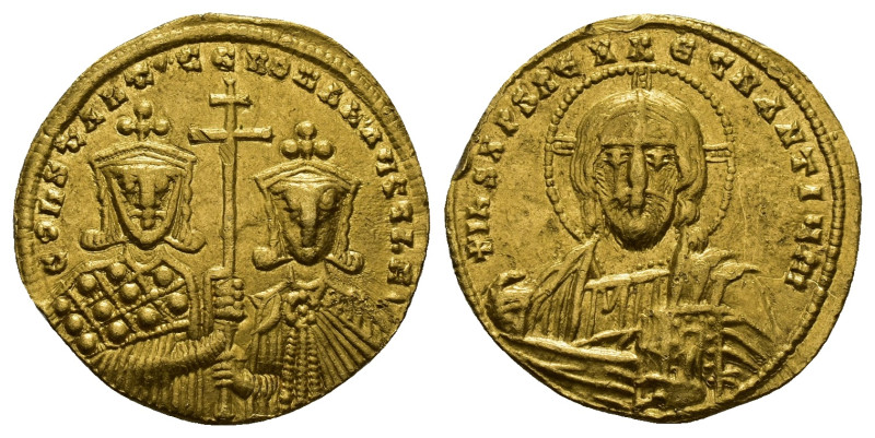 Constantine VII Porphyrogenitus, with Romanus II, 913-959. Solidus (4.38 Gr. 20m...