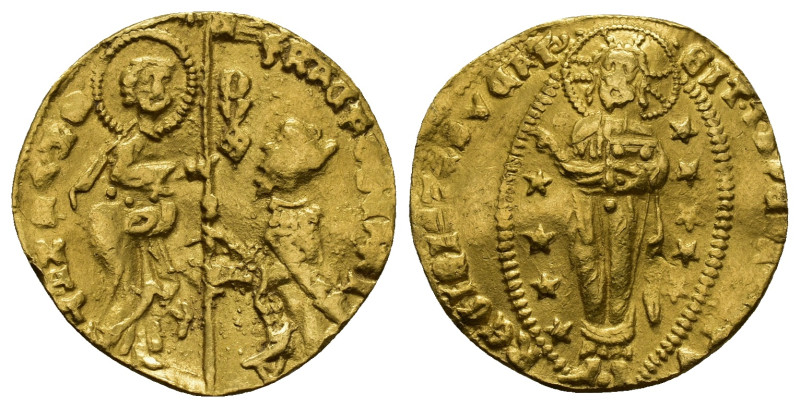 ITALY. Venice. Francesco Dandolo (1328-1339). Zecchino. (3.53 Gr. 20mm.)
 Doge k...