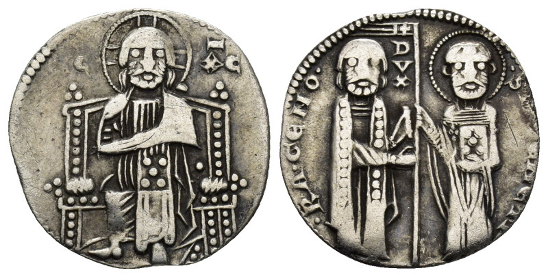 ITALY, Venice. Ranieri Zeno, Doge. 1253-1268. AR Grosso (19mm, 1.95 g). Christ e...