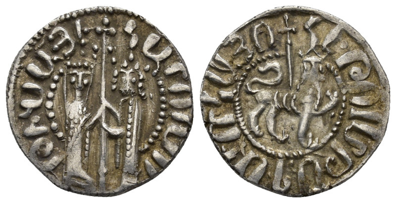 ARMENIA, Cilician Armenia. Royal . Hetoum I and Zabel. 1226-1270. AR Tram (2.84G...