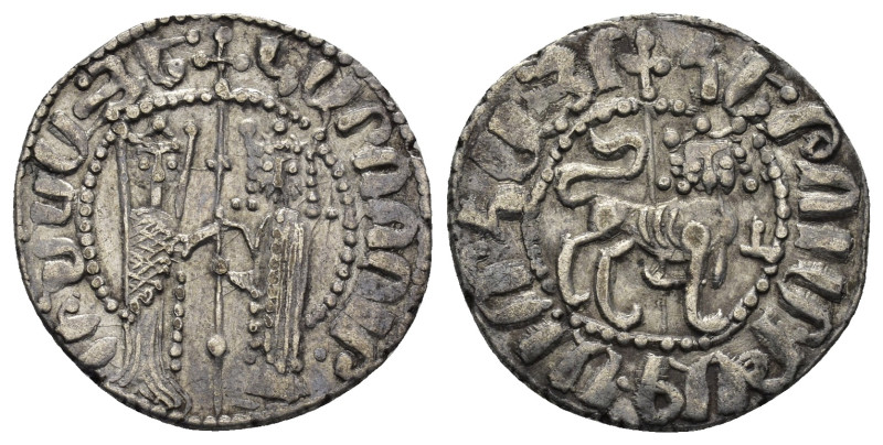 ARMENIA, Cilician Armenia. Royal . Hetoum I and Zabel. 1226-1270. AR Tram (2.7 G...