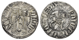 ARMENIA, Cilician Armenia. Royal . Hetoum I and Zabel. 1226-1270. AR Tram (3 Gr. 20mm.). 
Zabel and Hetoum standing facing one another, each crowned w...