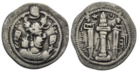 SASANIAN KINGS. AD 631. AR Drachm (3.68 Gr. 24mm.)