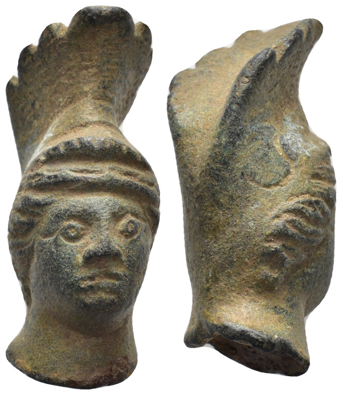 Bronze athena head with helmet 36mm, 40.35 gr.