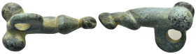Roman Phallus Pendant 1st-2nd century AD A bronze pendant in the form of a phallus with suspension loop. 39mm, 20.7 gr.