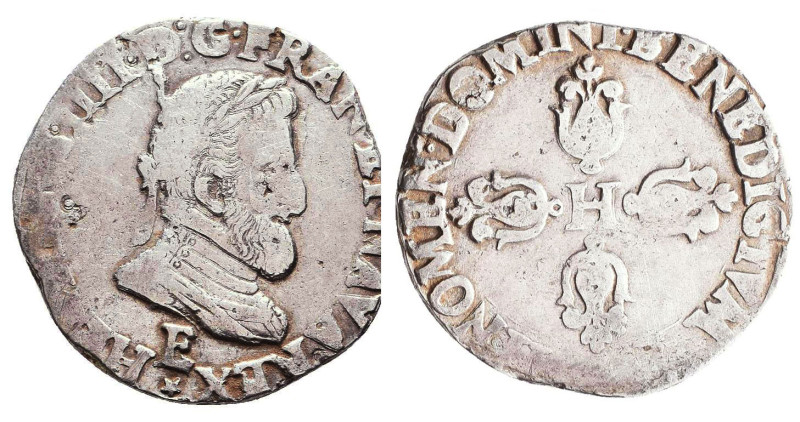 Medieval Coins, France, Henry IV AR 1/4 Ecu. 1604.
Reference:

Condition: Ver...