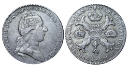 Belgium, Joseph II (1765 - 1790), 1 Kronenthaler 1785 year, Silver, 29,44 g, KM# 32

Estimate: 30-70 EUR