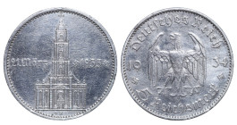 Germany (Third Reich), Adolf Hitler (1934 - 1945). 5 Reichsmark 1934 year, Silver, 13,88 g, KM# 83, 1st Anniversary of Nazi Rule - Potsdam Garrison Ch...