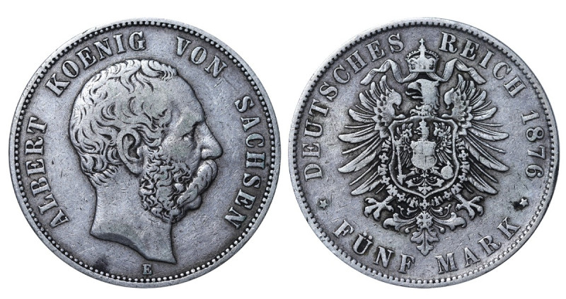 Germany (Prussia), William I (1861 - 1888). 5 Marks 1876 year, Silver, 27,7 g. K...