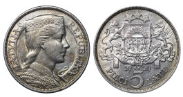 Latvia, Gustavs Zemgals (1927 - 1930). 5 Lats 1929 year, Silver, 25 g. KM# 9

Estimate: 30-50 EUR
