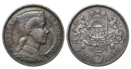 Latvia, Gustavs Zemgals (1927 - 1930). 5 Lats 1929 year, Silver, 25 g. KM# 9

Estimate: 30-50 EUR