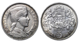 Latvia, Alberts Kviesis (1930 - 1936). 5 Lats 1931 year, Silver, 25 g. KM# 9

Estimate: 30-50 EUR