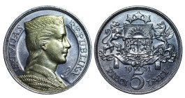 Latvia, Alberts Kviesis (1930 - 1936). 5 Lats 1931 year, Silver, 25 g. KM# 9

Estimate: 30-50 EUR