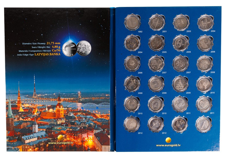 Collector album with 24 Latvia 1 lats coins (1992-2013)

Estimate: 50-100 EUR