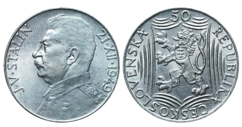 Czechoslovakia, Klement Gottwald (1948 - 1953). 50 korun 1949 year, Silver, 10 g...