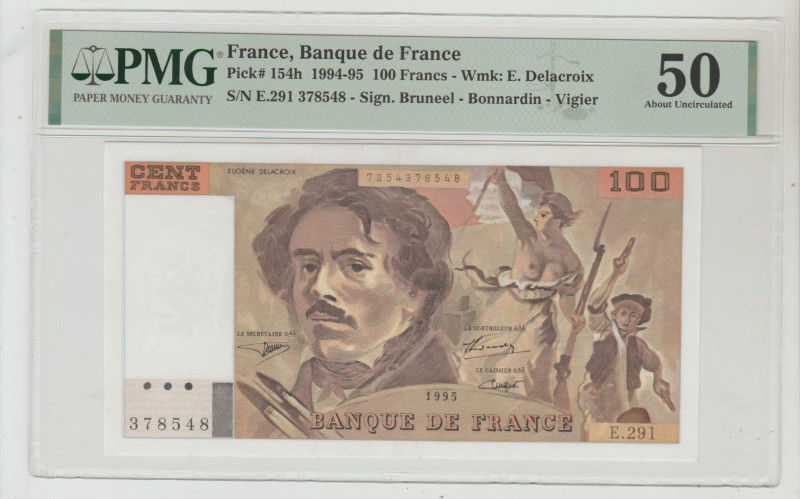 France, Francois Mitterrand (1981 - 1995). 100 francs 1995 year, Banque de Franc...