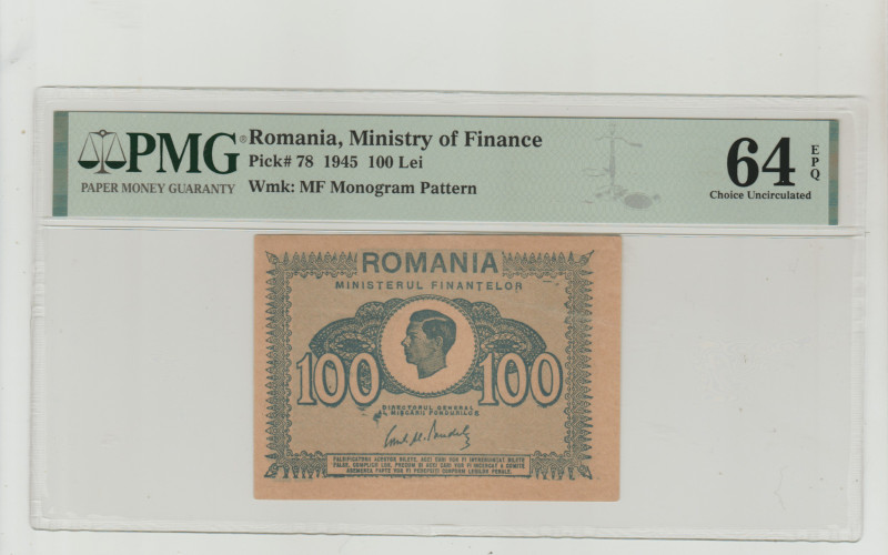 Romania, Michael I (1940 - 1947), 100 lei 1941 year, Ministry of Finance, Pick#7...