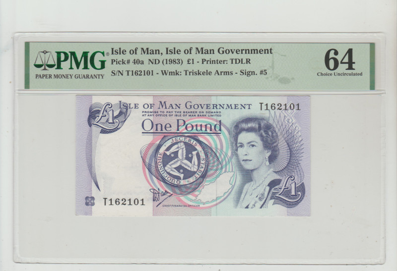 Isle of Man, Elizabeth II (1952 - 2022). 1 pound 1983 year, Isle of Man Governem...