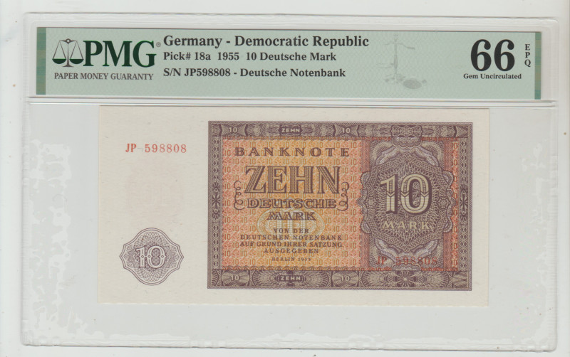 Germany-Democratic Republic, Konrad Adenauer (1949 - 1963). 10 deutsche mark 195...